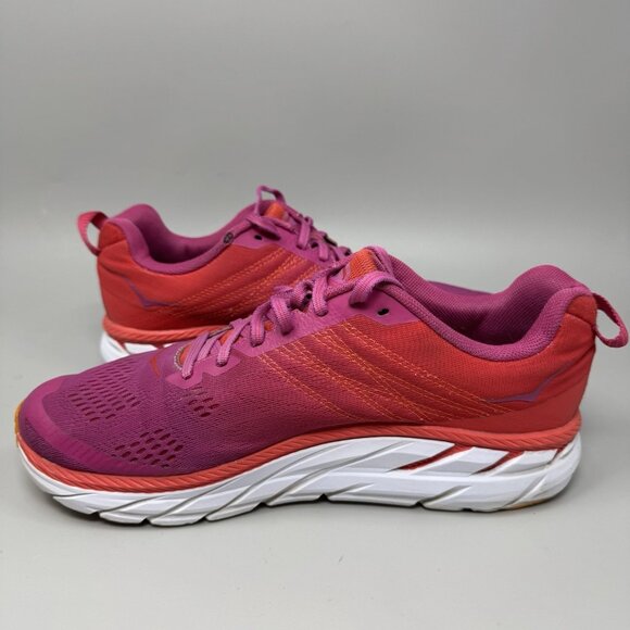 Hoka One One Clifton 6 Running Shoes Purple Pink 1102873 PRCFL Women’s Size 9.5 - Picture 2 of 10